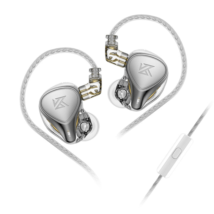 【KZ ZEX Pro】Triple Hybrid Driver HiFi in Ear Earphone KZ ZEXPro IEMs Earbuds with Detachable 0.75mm 2Pin Silver-Plated Cable