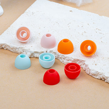 【KBEAR Rainbow】 Eartips for in-Ear Headphones Soft Silicone Earbuds Tips 4mm Connector Hole for in-Ear Earbuds 8PCS/4 Pairs(Shipping on orders over $10) - KEEPHIFI