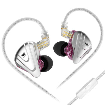 【KZ ZSX】5BA+1DD 6 Driver Hybrid in-Ear HiFi Earphones with Zinc Alloy Faceplate, Recessed 2 Pin Detachable Cable for Audiophile Musician - KEEPHIFI