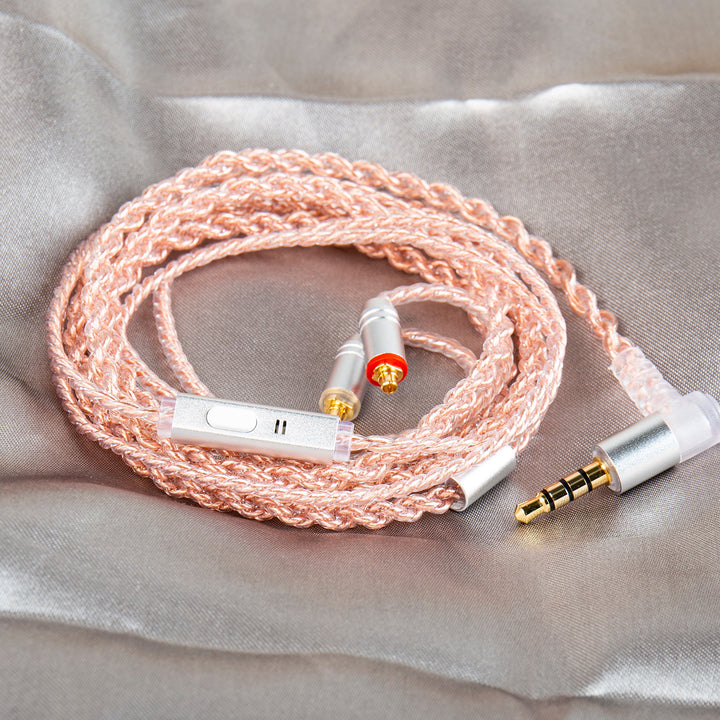 【KBEAR Reality】4 Strands 4N High-purity OFC Upgraded Cables 1.2m Long 3.5mm TFZ QDC MMCX 2PIN with mic, no mic