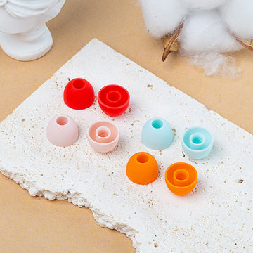 【KBEAR Rainbow】 Eartips for in-Ear Headphones Soft Silicone Earbuds Tips 4mm Connector Hole for in-Ear Earbuds 8PCS/4 Pairs(Shipping on orders over $10) - KEEPHIFI