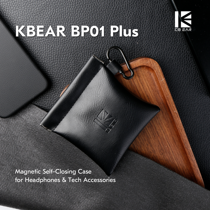 【KBEAR BP01 Plus】Magnetic Self-Closing Case for Headphones & Tech Accessories, Earphone Storage Case
