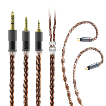 【KBEAR Crystal】KBEAR 7N 8 Cores Upgraded Cable 1.2M Long High quality OCC Cable - KEEPHIFI