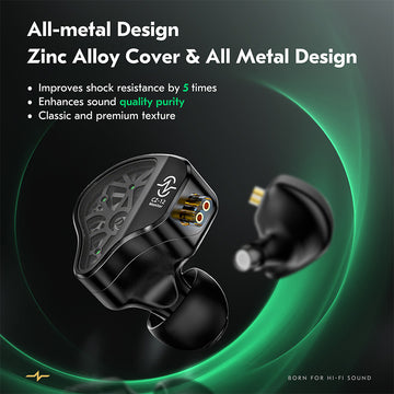 [CCZ TianGong Pro CZ12] Hybrid 1DD 5BA HiFi In-Ear Monitors – All-Metal Design, High Resolution, Immersive Sound for Audiophile, Gaming & Music - KEEPHIFI