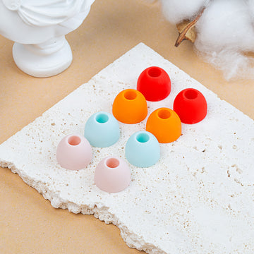 【KBEAR Rainbow】 Eartips for in-Ear Headphones Soft Silicone Earbuds Tips 4mm Connector Hole for in-Ear Earbuds 8PCS/4 Pairs(Shipping on orders over $10) - KEEPHIFI