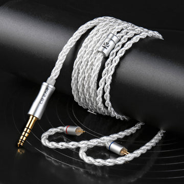 【KBEAR BaiZe】Upgrade Cable, 5N 8-Strand 144-Core High-purity Silver-plated OFC Cable - KEEPHIFI