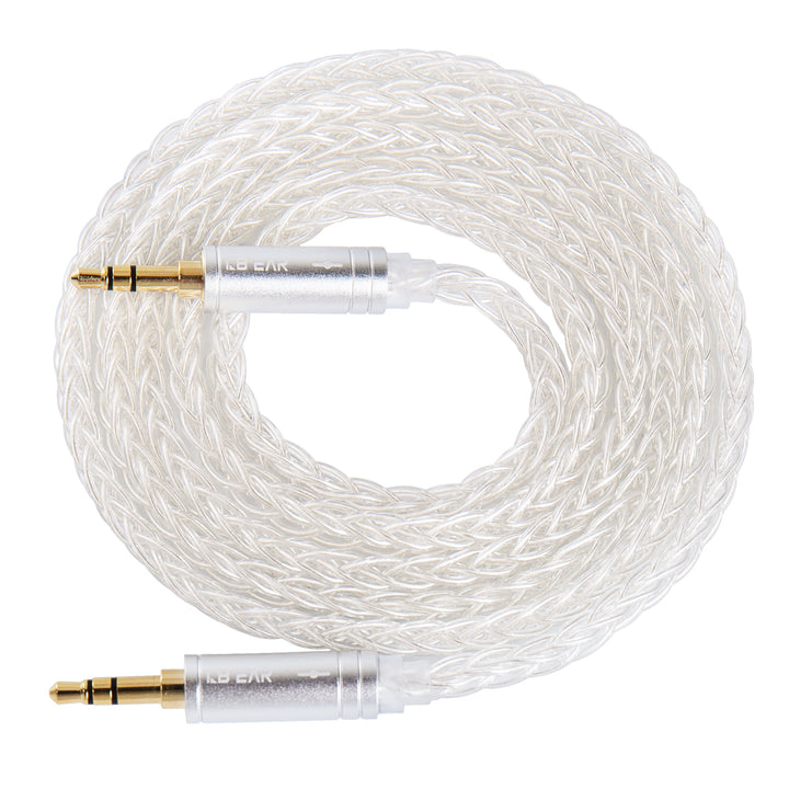 【KBEAR AUX08】HiFi Sound Quality Wide Compatibility OFC Silver-plated Hi-Fi AUX Cable 3.5MM