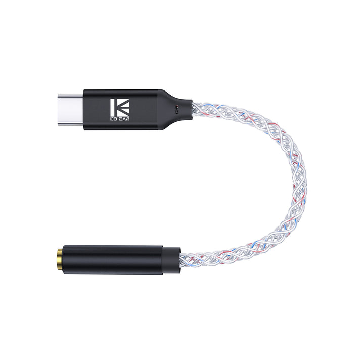 【KBEAR TC12 Pro】Type-C to 3.5mm Earphone Adapter, HIFI Sound Quality, Easy Connection