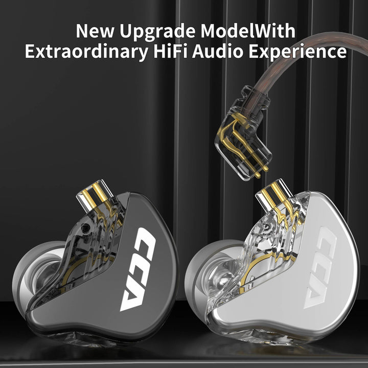 【CCA CRA】 in Ear Monitor Headphones, Ultra-Thin Diaphragm Dynamic Driver IEM Earphones, Clear Sound & Deep Bass, Wired Gaming Earbuds for Singer Musicians Drummers DJ - KEEPHIFI