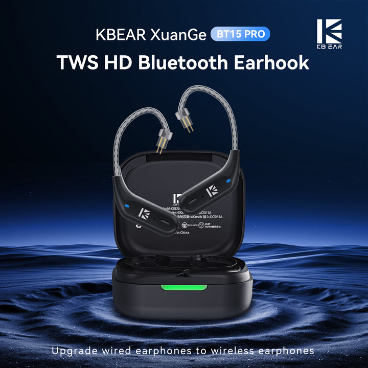 【KBEAR XuanGe BT15 Pro】TWS HD Bluetooth Earhook, Bluetooth 5.4 Chip, HiFi Sound, 0.78mm 2pin