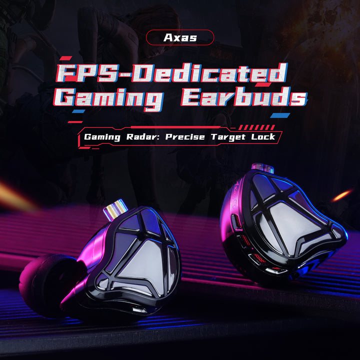 【KZ Axas】in Ear Monitors FPS-Tuned In-Ear Gaming Earbuds with Radar-Level Sound Positioning