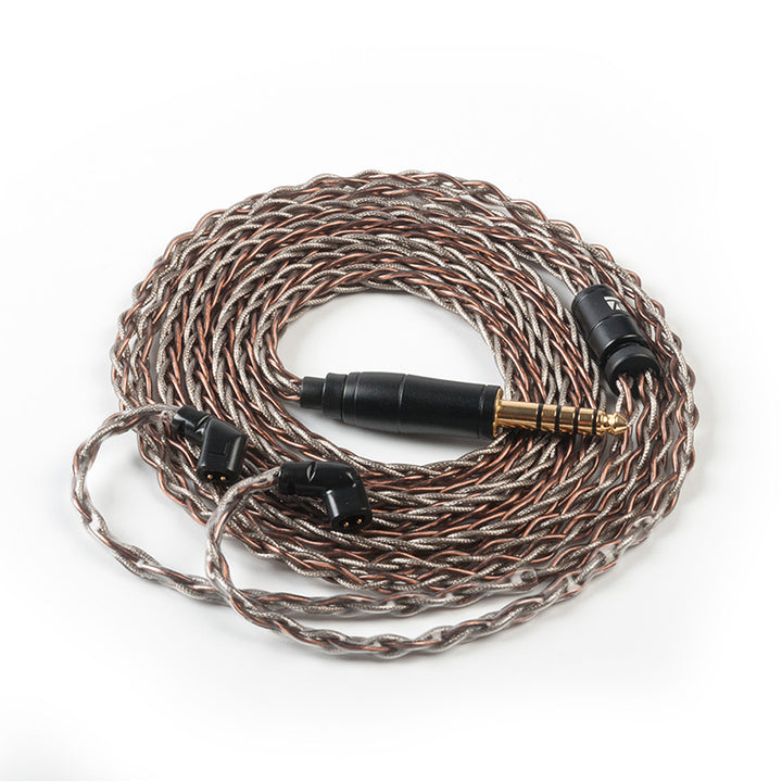 【KBEAR Rhythm——Clearance】 8-Core Hybrid Copper-Silver Upgraded IEM Cable,Stainless Steel Hardware