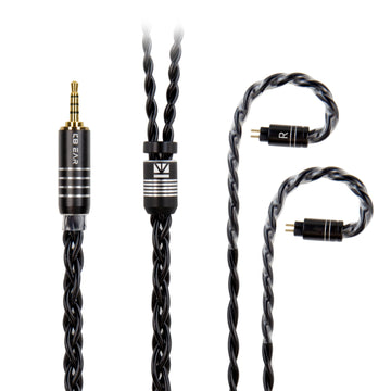 【KBEAR Black Blade】Brass Alloy Upgrade Cable 4-core braided in Litz structure 1.2M Long - KEEPHIFI
