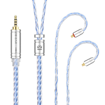 【KBEAR ST16】Crystal 16 Cores 1.2M Long Upgrade Cable 5N single crystal copper silver-plated upgrade wire - KEEPHIFI