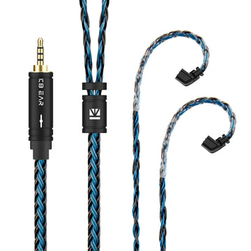 【KBEAR ST16】Crystal 16 Cores 1.2M Long Upgrade Cable 5N single crystal copper silver-plated upgrade wire - KEEPHIFI