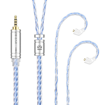 【KBEAR ST16】Crystal 16 Cores 1.2M Long Upgrade Cable 5N single crystal copper silver-plated upgrade wire - KEEPHIFI