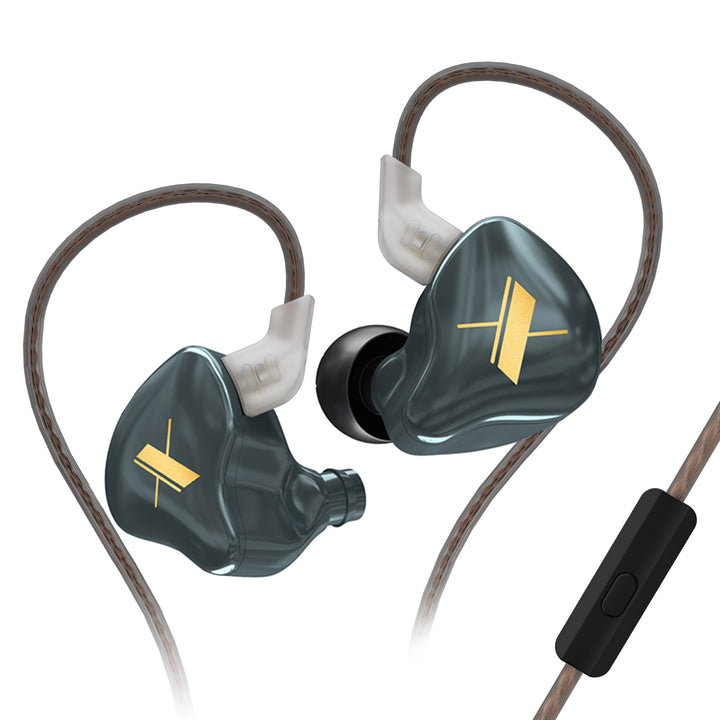 【KZ EDX——Clearance】 Stage Monitor Level In-Ear Monitor – 10mm Composite Magnetic Dynamic Driver, High Sensitivity 112dB, Ergonomic Design, Pre-Formed Ear Hooks, Effective Noise Reduction, 0.75mm 2-Pin, 3.5mm, HD Mic Option - KEEPHIFI
