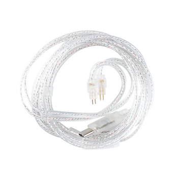 【CCZ C03】IEM Cable, Replacement USB C Type-C Earphone Cable, Upgraded in Ear Monitor Wire with Microphone, 1.2m 4N Silver-Plated OFC Dual Parallel Headphone Wire - KEEPHIFI