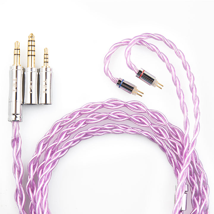 【TRI ST8】 5N OFC mixed 4N silver-plated OFC detachable-Plug Upgrade Cable