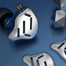 【KZ ZAX——Clearance】 16-Unit Hybrid In-Ear Monitor – 1DD + 7BA Configuration, Electronic+Physical Dual Adjustment, 0.75mm 2-Pin, 3.5mm Gold-Plated, Silver-Plated Cable, 4 Sub-Frequency Bands - KEEPHIFI