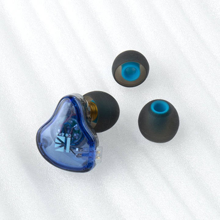 【KBEAR 4533 Blue bullet-style Silicone ear tips】 Sound-Isolating Eartips – 4.00mm Inner Diameter, Compatible with 4.00mm-5.50mm Nozzle Diameter, S/M/L Sizes - KEEPHIFI