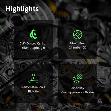 [KBEAR TB-X] 10mm CVD-Coated Carbon Fiber Diaphragm DD  HiFi in-ear Earphones - KEEPHIFI