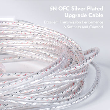 【CCZ C05】1.5M OFC Silver Plated Upgraded Cable, Noise-canceling and High Fidelity - KEEPHIFI