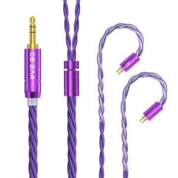 【KBEAR ST19】Upgrade Cable 4 Core Earbuds Replace Wire 5N OFC Earphone Upgrade Earhook Cable 3.5/4.4mm MMCX/QDC/0.78mm 2Pin for KBEAR STORM TRI I3MK3 - KEEPHIFI