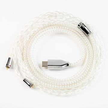 【KBEAR T3】 Decoding Upgrade Cable Oxygen-free Copper plated with 5N Silver Cable 8-core High purity 1.2m Long MMCX/TFZ/2PIN to Type C - KEEPHIFI