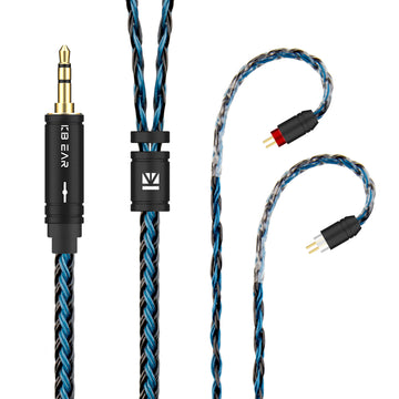 【KBEAR ST16】Crystal 16 Cores 1.2M Long Upgrade Cable 5N single crystal copper silver-plated upgrade wire - KEEPHIFI