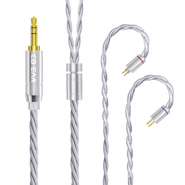 【KBEAR ST20】 Upgraded Cable Silver-Plated OCC Mixed Alloy Cable Shielded by OFC, 1.2m Long - KEEPHIFI