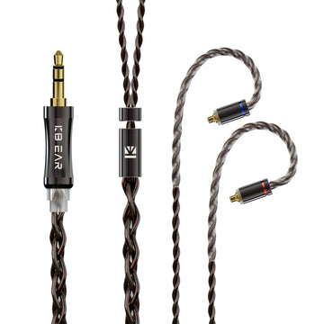【KBEAR ST7】4 Cores 4N OFC Mixed 4N Silver-plated OFC Upgraded Cables 1.2m Long - KEEPHIFI