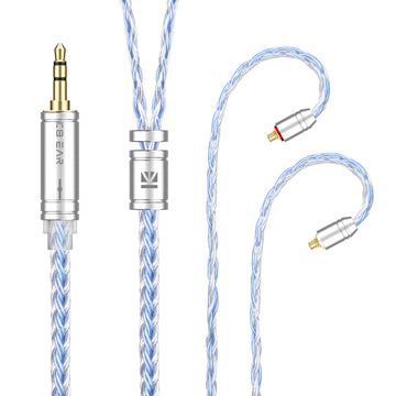 【KBEAR ST16】Crystal 16 Cores 1.2M Long Upgrade Cable 5N single crystal copper silver-plated upgrade wire - KEEPHIFI