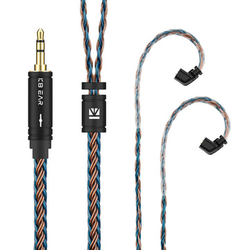 【KBEAR ST16】Crystal 16 Cores 1.2M Long Upgrade Cable 5N single crystal copper silver-plated upgrade wire - KEEPHIFI