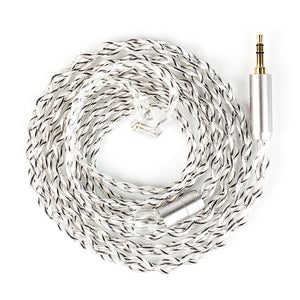 【KBEAR Lattice】4-Strand 27-Core OCC & Pure Silver Hybrid Braided HiFi Earphone Upgrade Cable - KEEPHIFI