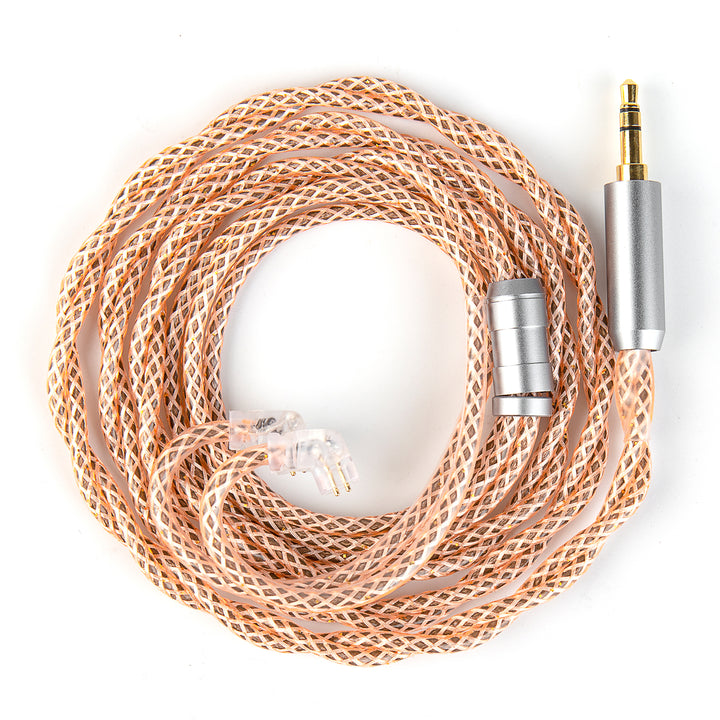 【KBEAR Aureus】 206 Cores 5N 2-Strand OFC Silver-plated HiFi Upgraded Cables, 0.6mm Diameter Tube is Built-in, with Strong Shock Resistance, Clearer and Quieter Soundstage