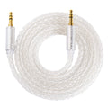 【KBEAR AUX08】HiFi Sound Quality Wide Compatibility OFC Silver-plated Hi-Fi AUX Cable 3.5MM