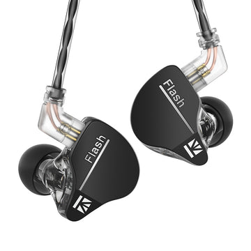 【KBEAR Flash】Wired Earbuds Earphones, Gaming Earbuds, 3.5mm Plug in ear Headphones, 1DD 1BA Hybrid in ear Monitors, iem Earphones with Tangle-free Cable for Laptop PC Computer - KEEPHIFI