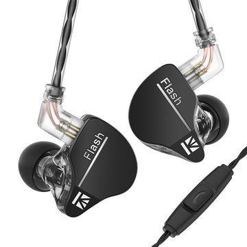 【KBEAR Flash】Wired Earbuds Earphones, Gaming Earbuds, 3.5mm Plug in ear Headphones, 1DD 1BA Hybrid in ear Monitors, iem Earphones with Tangle-free Cable for Laptop PC Computer - KEEPHIFI