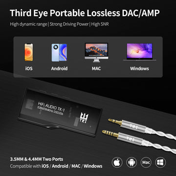 【TRI Third Eye TK1】Portable Lossless DAC/AMP, HiFi Headphone Amplifier, Portable USB DAC Lossless Mini Audio Amps - KEEPHIFI