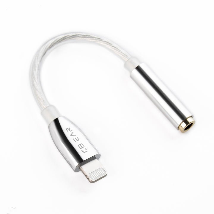 【KBEAR T1——Clearance】 Decoding Cable Electroplated high-gloss shell 4 cores of silver-plated OFC  wire Thickened transparent PVC material 3.5MM headphone jack