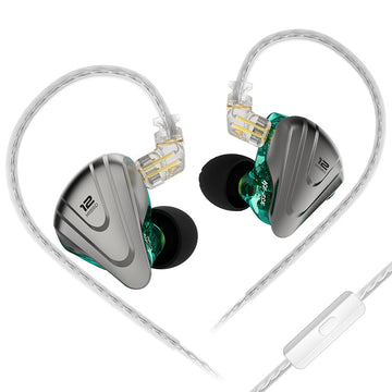 【KZ ZSX】5BA+1DD 6 Driver Hybrid in-Ear HiFi Earphones with Zinc Alloy Faceplate, Recessed 2 Pin Detachable Cable for Audiophile Musician - KEEPHIFI