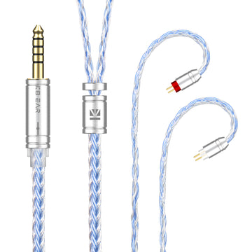 【KBEAR ST16】Crystal 16 Cores 1.2M Long Upgrade Cable 5N single crystal copper silver-plated upgrade wire - KEEPHIFI
