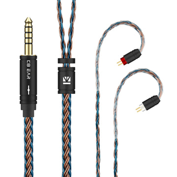 【KBEAR ST16】Crystal 16 Cores 1.2M Long Upgrade Cable 5N single crystal copper silver-plated upgrade wire - KEEPHIFI