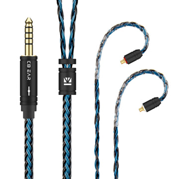 【KBEAR ST16】Crystal 16 Cores 1.2M Long Upgrade Cable 5N single crystal copper silver-plated upgrade wire - KEEPHIFI