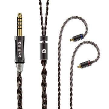 【KBEAR ST7】4 Cores 4N OFC Mixed 4N Silver-plated OFC Upgraded Cables 1.2m Long - KEEPHIFI