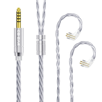 【KBEAR ST20】 Upgraded Cable Silver-Plated OCC Mixed Alloy Cable Shielded by OFC, 1.2m Long - KEEPHIFI