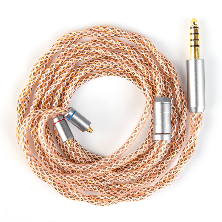 【KBEAR Aureus】 206 Cores 5N 2-Strand OFC Silver-plated HiFi Upgraded Cables, 0.6mm Diameter Tube is Built-in, with Strong Shock Resistance, Clearer and Quieter Soundstage - KEEPHIFI