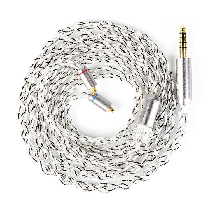 【KBEAR Lattice】4-Strand 27-Core OCC & Pure Silver Hybrid Braided HiFi Earphone Upgrade Cable - KEEPHIFI