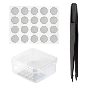 CCZ Silver Earbuds Filters Earphone Filter Mesh, Earbud and in-Ear Headphones Protective Filters Earphone Accessories 10 Pairs - KEEPHIFI